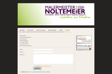 noltemeier-wob.de/kontakt-1 - Malerbetrieb Wolfsburg