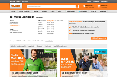 obi.de/baumarkt/schwabach - Baustoffe Schwabach
