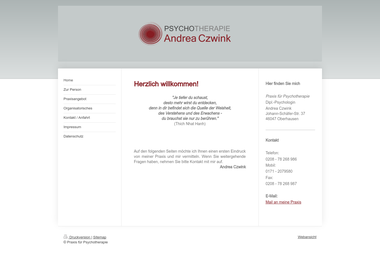 psychotherapie-czwink.de - Psychotherapeut Oberhausen
