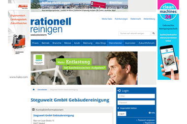 rationell-reinigen.de/Firma-Steguweit-GmbH-Gebaeudereinigung/539/9184/3205 - Reinigungskraft Alsdorf