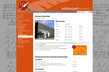 schillerstadt-marbach.de/index.php - Schwimmtrainer Marbach Am Neckar