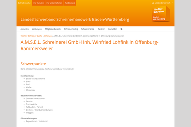 schreiner-bw.de/tischler-schreiner-suche/a-m-s-e-l-schreinerei-gmbhinh-winfried-lohfink-offenburg-ra - Möbeltischler Offenburg