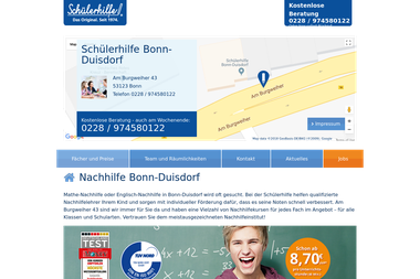 schuelerhilfe.de/bonn-duisdorf - Nachhilfelehrer Bonn