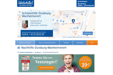 schuelerhilfe.de/nachhilfe/duisburg-wanheimerort - Nachhilfelehrer Duisburg