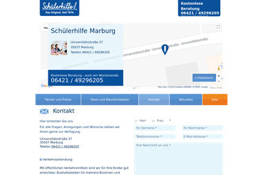 schuelerhilfe.de/nachhilfe/marburg/kontakt - Nachhilfelehrer Marburg