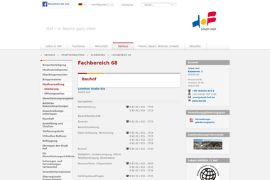 stadt-hof.de/hof/hof_deu/rathaus/fachbereich68.php - Straßenbauunternehmen Hof