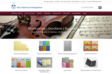 star-notenschreibpapiere.com - Druckerei Eberbach
