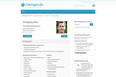therapie.de/psychotherapie/wolfgang.mies - Psychotherapeut Frechen
