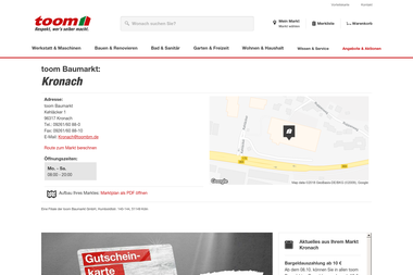 toom-baumarkt.de/mein-markt/details/Kronach - Elektriker Kronach