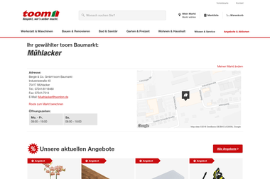 toom-baumarkt.de/mein-markt/details/Muehlacker - Elektriker Mühlacker