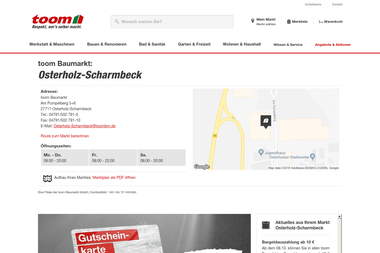 toom-baumarkt.de/mein-markt/details/osterholz-scharmbeck - Baustoffe Osterholz-Scharmbeck