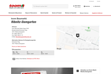 toom-baumarkt.de/mein-markt/details/Ribnitz-Damgarten - Elektriker Ribnitz-Damgarten