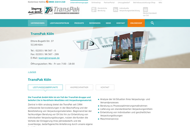 transpak.de/unternehmen/standorte/koeln.html - Verpacker Köln