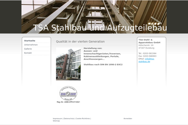 tsa-stahlbau.de - Stahlbau Duisburg