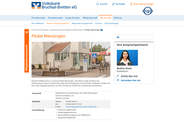 vb-bruchsal-bretten.de/Wir_fuer_sie/ihre-volksbank/filialen/filialen/filiale_menzingen.html - Finanzdienstleister Kraichtal