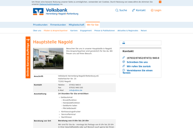 vbhnr.de/wir-fuer-sie/filialen-ansprechpartner/filialen/uebersicht-filialen-eigen/hauptstelle-nagold - Finanzdienstleister Nagold