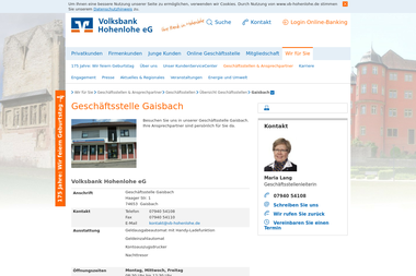 vb-hohenlohe.de/wir-fuer-sie/filialen-ansprechpartner/filialen/uebersicht-filialen/Gaisbach.html - Finanzdienstleister Künzelsau