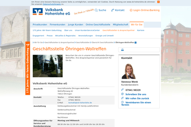 vb-hohenlohe.de/wir-fuer-sie/filialen-ansprechpartner/filialen/uebersicht-filialen/Wollreffen.html - Finanzdienstleister Öhringen