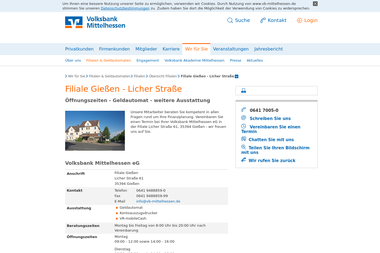 vb-mittelhessen.de/wir-fuer-sie/filialen/filialen/uebersicht-filialen/filiale-giessen-licher-strasse - Finanzdienstleister Giessen
