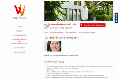 villavitalis.de/gesundheitsangebot/allgemeine-infos/dr-med-barbara-lermann - Dermatologie Burglengenfeld