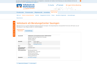 volksbank-mit-herz.de/wir-fuer-sie/filialen-ansprechpartner/filialen/uebersicht-filialen/7638.html - Finanzdienstleister Salzgitter