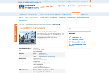 volksbank-osnabrueck.de/wir-fuer-sie/filialen-ansprechpartner/filialen/uebersicht-filialen/hauptstel - Finanzdienstleister Osnabrück