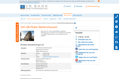 vrb-westthueringen.de/wir-fuer-sie/filialen-ansprechpartner/filialen/uebersicht-filialen/filiale-wal - Finanzdienstleister Waltershausen
