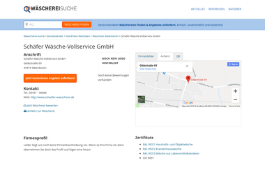 waescherei-suche.de/p/49479-schaefer-waesche-vollservice-gmbh.html - Chemische Reinigung Ibbenbüren