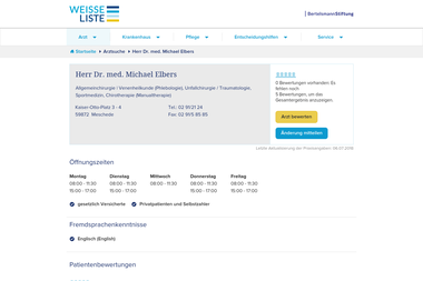 weisse-liste.de/de/arzt/arztsuche/ergebnisliste/profil - Dermatologie Meschede