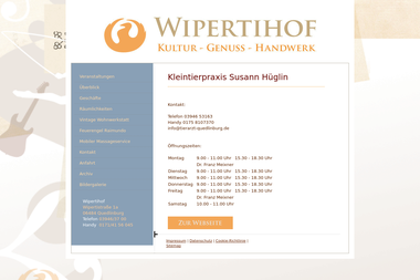 wipertihof.de/gesch%C3%A4fte/tierarztpraxis - Tiermedizin Quedlinburg