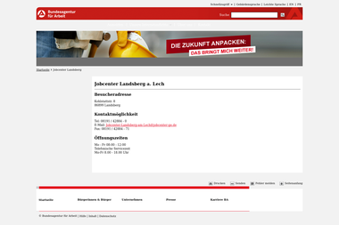 www3.arbeitsagentur.de/web/content/DE/dienststellen/rdby/weilheim/JobcenterLandsberg/index.htm - Berufsberater Landsberg Am Lech