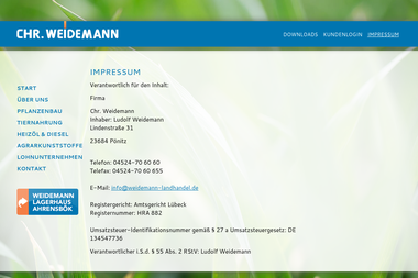 weidemann-landhandel.de/impressum.html - Heizöllieferanten Pönitz