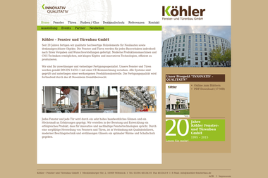 koehler-fensterbau.de - Fenstermonteur Wittstock/Dosse