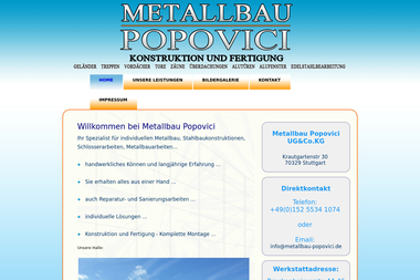 metallbau-popovici.de - Stahlbau Stuttgart