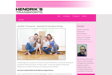hendriks-transporte.de - Internationale Spedition Hamburg