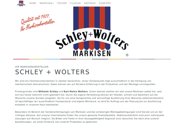 schley-wolters.de - Markisen, Jalousien Stadtlohn