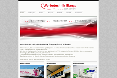 werbetechnik-bianga.de - Werbeagentur Essen