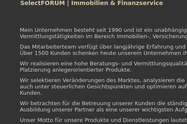 selectforum.de - Finanzdienstleister Bielefeld