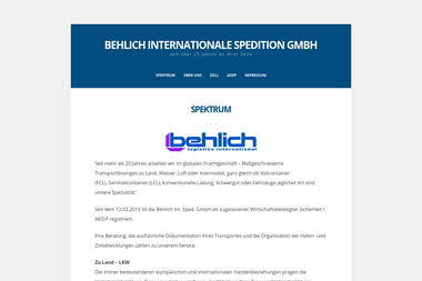behlich-international.de - Internationale Spedition Hamburg