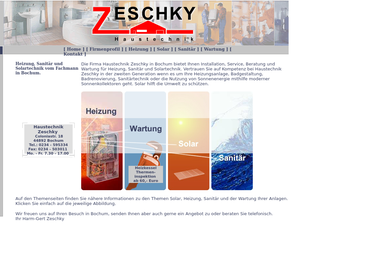 haustechnik-zeschky.de - Wasserinstallateur Bochum