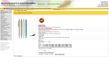 netzel-werbemittel.shop-website.de - Werbeagentur Hannover