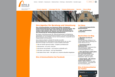 eins-a-kommunikation.de - PR Agentur Hannover