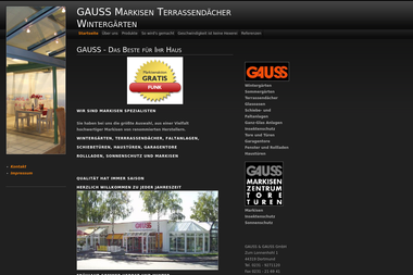 gauss-wintergarten.de - Markisen, Jalousien Dortmund