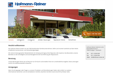 hofmann-reiner.de - Markisen, Jalousien Stuttgart