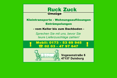 umzuege-ruckzuck.de - Internationale Spedition Duisburg
