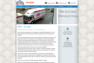 hwd-umzug.de - Umzugsunternehmen Wuppertal