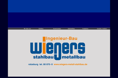 wiegers-metall-stahlbau.de - Hochbauunternehmen Ratzeburg