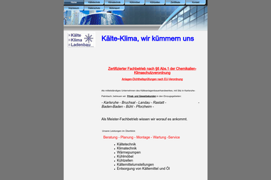 kaelteklimaladenbau.de - Klimaanlagenbauer Karlsruhe