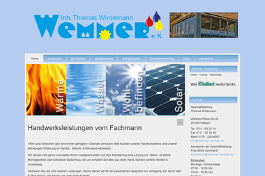 wemmer-sanitaer.de - Anlagenmechaniker Stuttgart